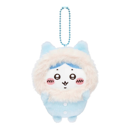 Japan ChiiKawa | ChiiKawa Hachiware Usagi Winter Furry Coat Plush Doll Keychain Kawaii items Room Decoration doll