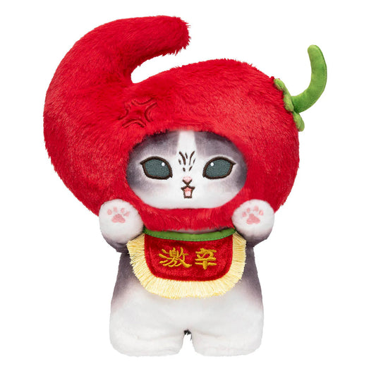 Japan Mofusand | Mofusand Cat Angry Chili Plush Doll & Keychain - Kawaii items Room Decoration Doll