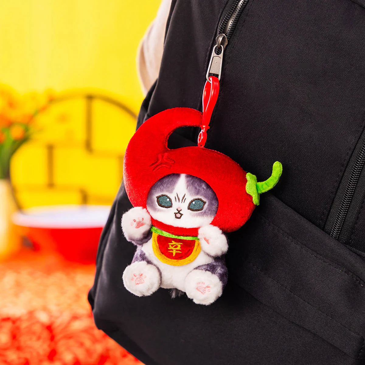 Japan Mofusand | Mofusand Cat Angry Chili Plush Doll & Keychain - Kawaii items Room Decoration Doll