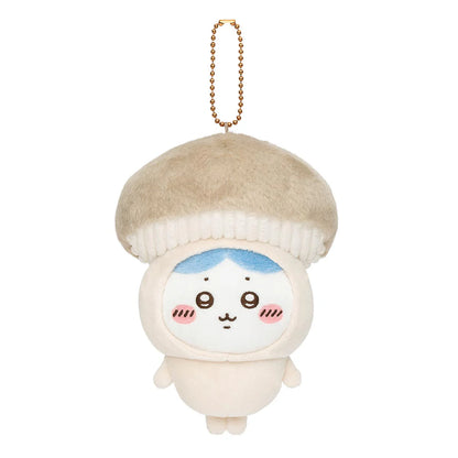 (Pre-Order) Japan ChiiKawa Autumn 2025 Series | ChiiKawa Hachiware Usagi in Mushroom Costume Plush Doll Keychain Kawaii items Room Decoration doll