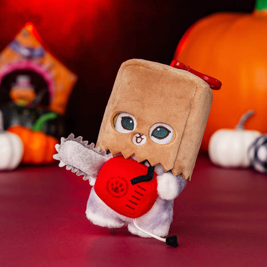 Japan Mofusand | Mofusand Cat Mischievous Chainsaw Meow Cute Plush Doll Vibrating Keychain - Kawaii items Room Decoration Doll
