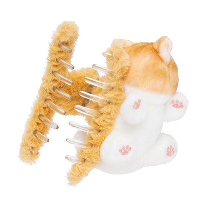 Japan Mofusand | Mofusand Cat Orange Cat and Siamese Cat Plush Doll Hair Clip - Kawaii items Room Decoration Doll