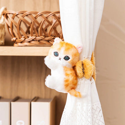 Japan Mofusand | Mofusand Cat Orange Cat and Siamese Cat Plush Doll Hair Clip - Kawaii items Room Decoration Doll