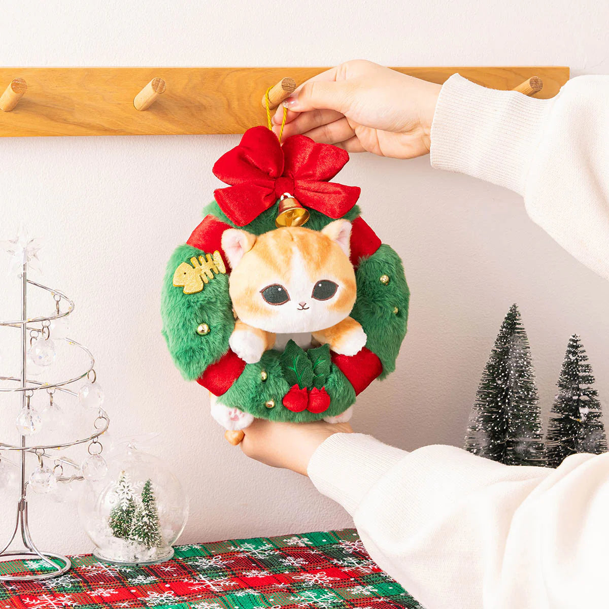 日本のもふもふにゃん | もふにゃん クリスマスリースぬいぐるみ