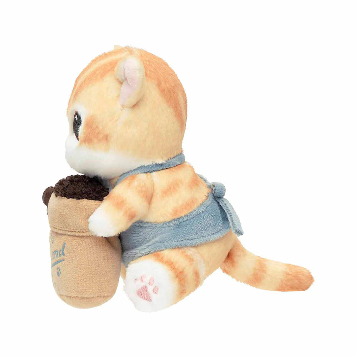 Japan Mofusand | Mofusand Cat Holding Coffee Cup and Donuts Desktop Hanging Plush Doll - Kawaii items Room Decoration Doll