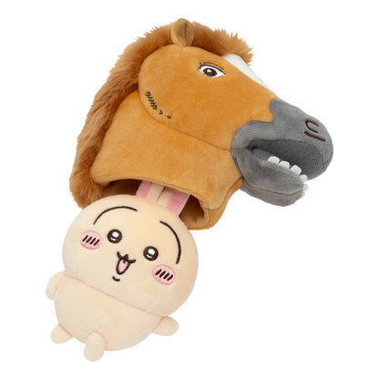Japan ChiiKawa Horse Year | Usagi Wearing Horse Head Plush Doll Keychain - Kawaii Items Room Decoration Dolls