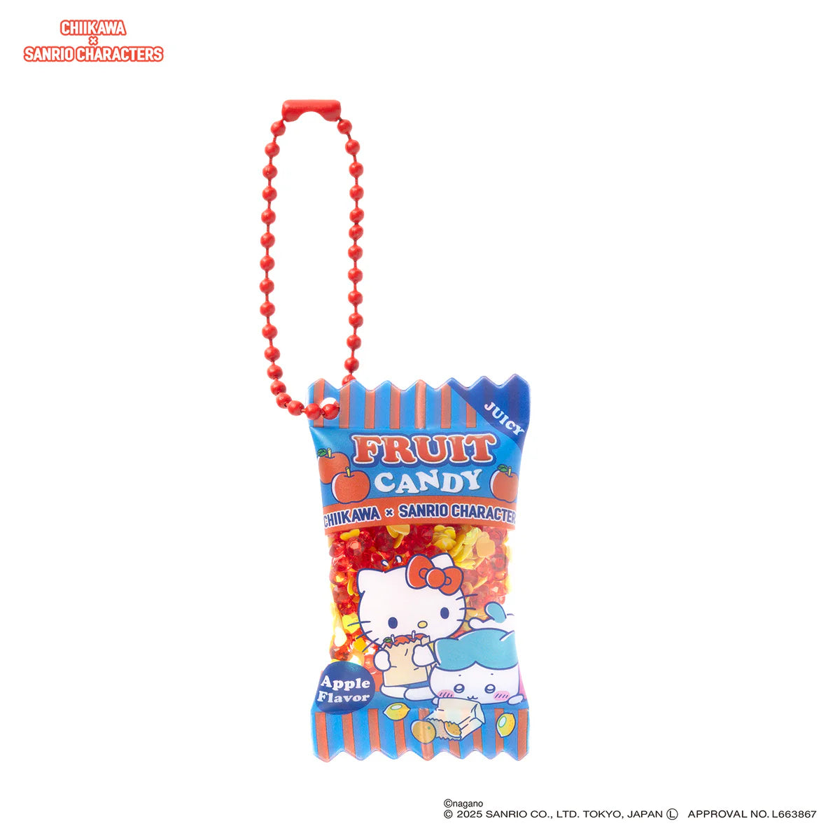 Japan ChiiKawa Kiramekko X Sanrio Series | ChiiKawa Hachiware Usagi Momonga Shisa Crab Cute Supermarket Shaka Shaka Snack Keychain - Kawaii items Room Decoration