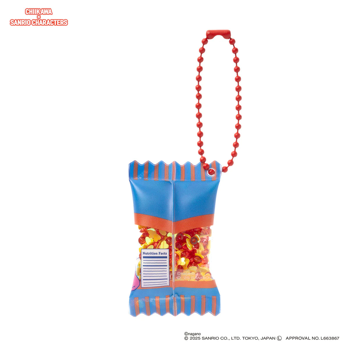 Japan ChiiKawa Kiramekko X Sanrio Series | ChiiKawa Hachiware Usagi Momonga Shisa Crab Cute Supermarket Shaka Shaka Snack Keychain - Kawaii items Room Decoration