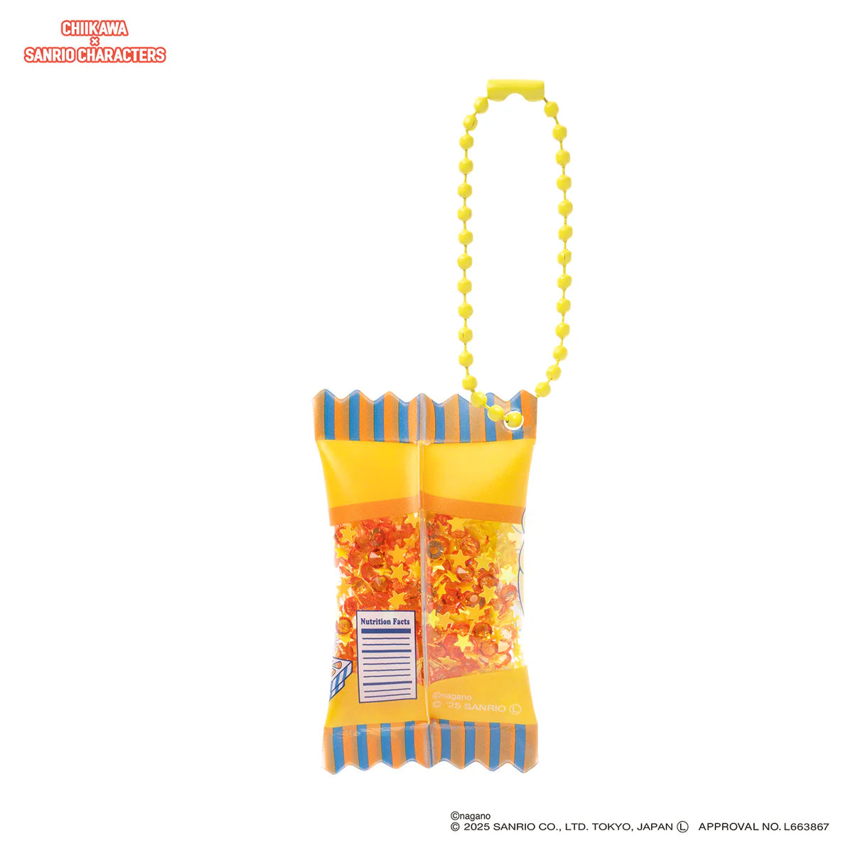 Japan ChiiKawa Kiramekko X Sanrio Series | ChiiKawa Hachiware Usagi Momonga Shisa Crab Cute Supermarket Shaka Shaka Snack Keychain - Kawaii items Room Decoration