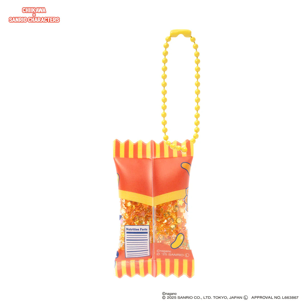Japan ChiiKawa Kiramekko X Sanrio Series | ChiiKawa Hachiware Usagi Momonga Shisa Crab Cute Supermarket Shaka Shaka Snack Keychain - Kawaii items Room Decoration