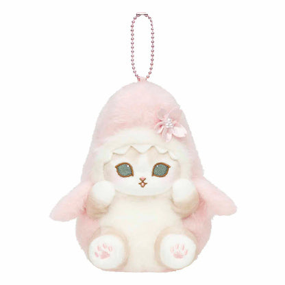 Japan Mofusand | Mofusand Cat Wearing Sakura Flower Shark Cute Plush Doll Keychain - Kawaii items Room Decoration Doll