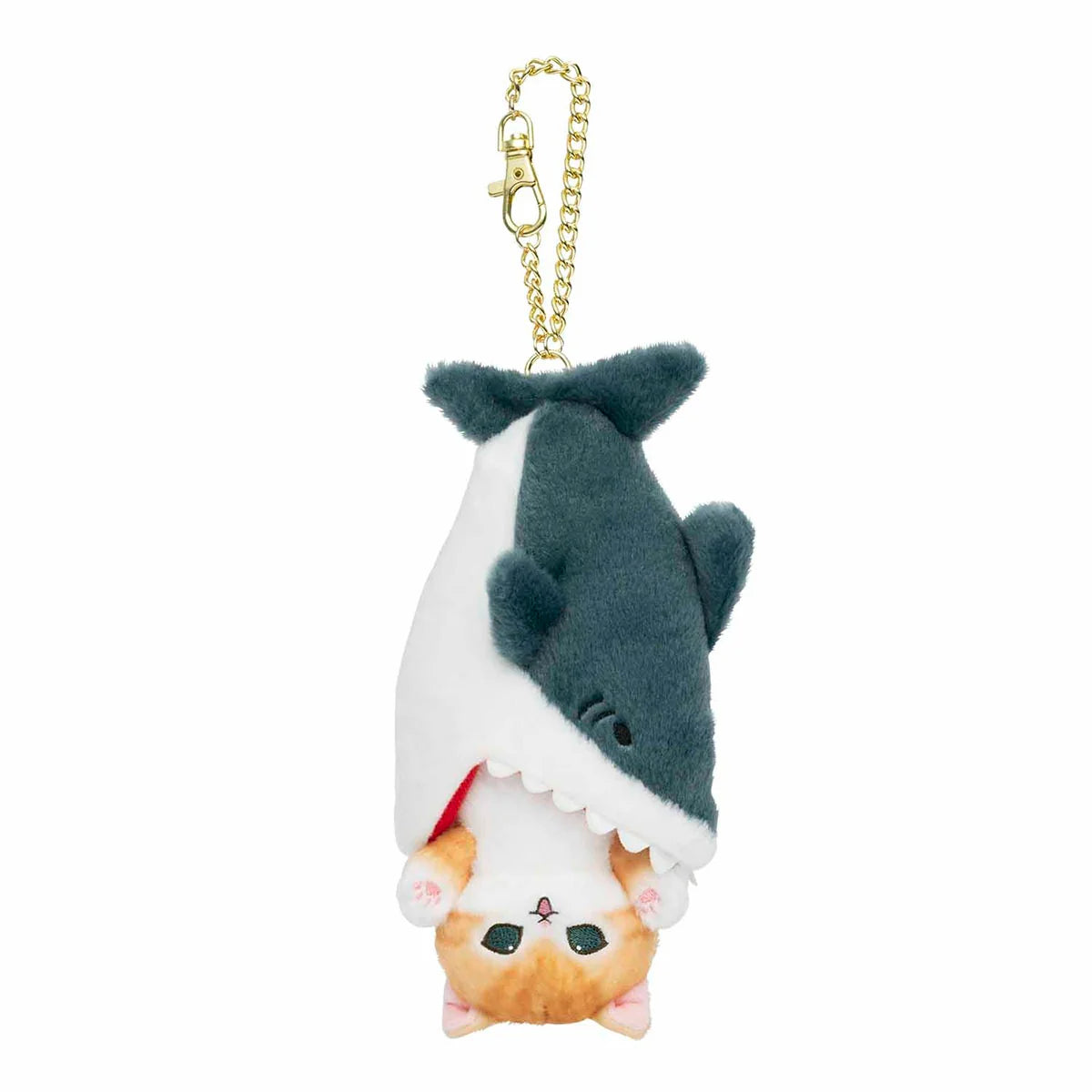 Japan Mofusand | Mofusand Cat in Shark and Shrimp Fly Cute Plush Doll Retractable Keyring - Kawaii items Room Decoration Doll