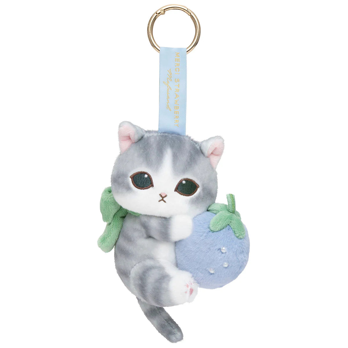 Japan Mofusand Merci Strawberry Series | Mofusand Cat Holding Strawberry Cute Plush Doll - Kawaii items Room Decoration Doll