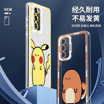 Japan Cartoon Pokemon Cute & Fighting Drawing Style | Pikachu Charmander Squirtle Bulbasaur Charizard Blastoise Venusaur - Phone Case Samsung Galaxy S26 S25 S24 S23 S22 S21 FE Ultra