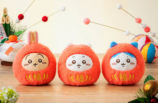 Japan ChiiKawa | ChiiKawa Hachiware Usagi Cute Daruma Turned Over Plush Doll - Kawaii items Room Decoration Doll
