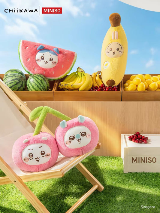ChiiKawa X Miniso Fruit Market Series Pop Store Limited Become Fruit Giant Plush Doll | ChiiKawa Hachiware Usagi  - Kawaii Items Room Decoration doll
