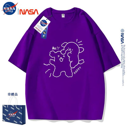 Cute Cartoon Doggie Maltese Puppy Style T-Shirt Series | Sweet Couple Part2 - Kawaii Fashion Items for Child & Adult
