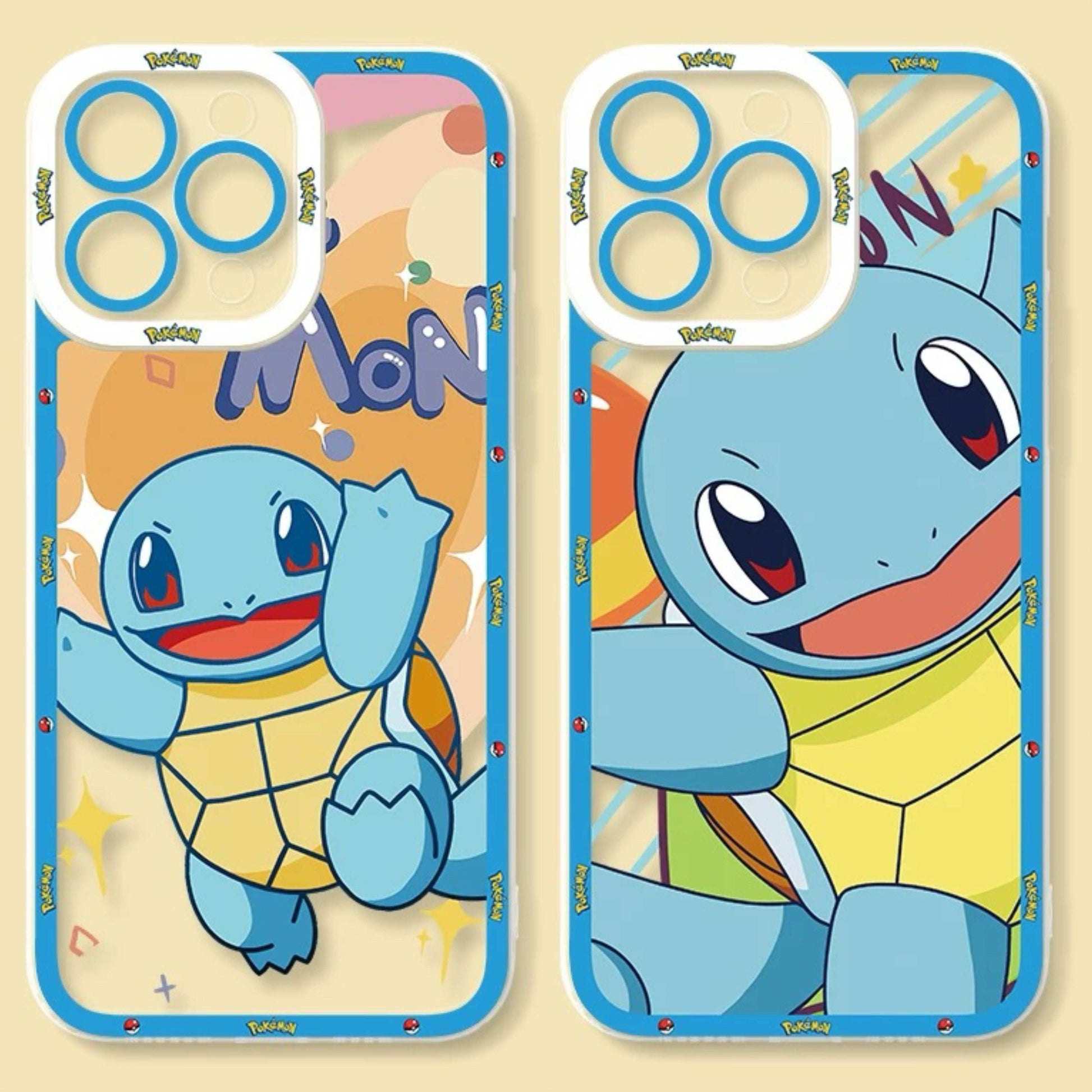 Japan Cartoon Pokemon Happy Party Verison | Squirtle - iPhone Case 6 7 8 PLUS SE2 XS XR X 11 12 13 14 15 16 16e Pro Promax 12mini 13mini
