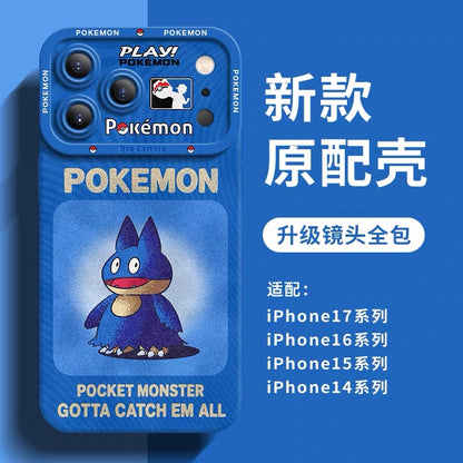 Japanese Cartoon Pokemon Silicone Case Neon Spray Painting Style Part1 | Poliwhirl Mimikyu Heracross Shuckle Maushold Munchlax Trubbish Butterfree 8 Styles - Phone Case Samsung Galaxy S26 S25 S24 S23 FE Ultra Edge