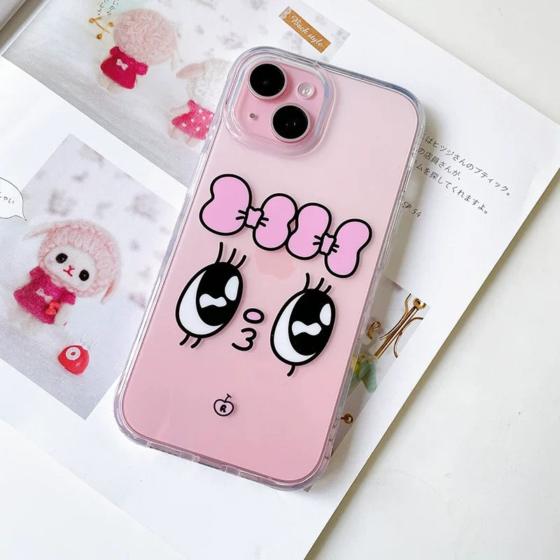 Korean Cartoon Fashion Esther Bunny | Big Face & Twin Sisters - iPhone Case 13 14 15 Pro Promax