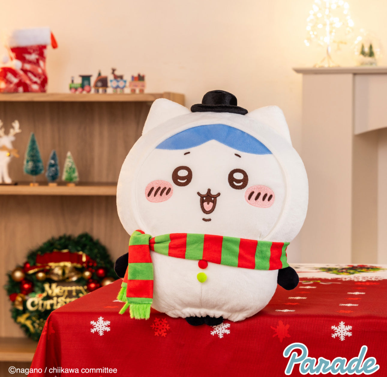 Japan ChiiKawa Prize | 2024 Merry Christmas Chiikawa Hachiware Usagi Plush Doll - Kawaii items Room Decoration doll