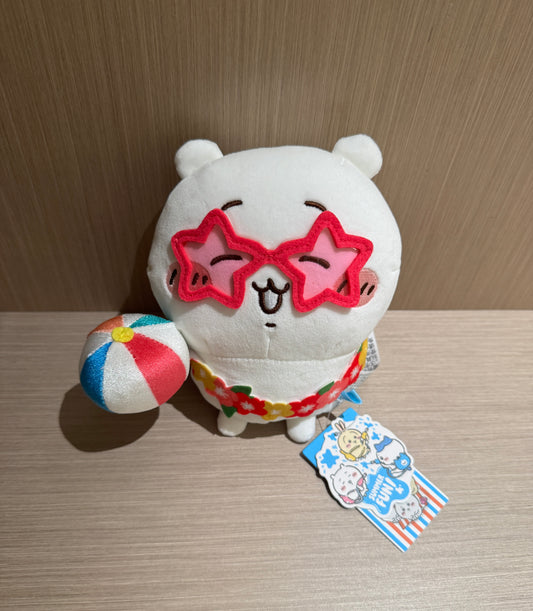 ChiiKawa X Miniso Hot Summer Series | ChiiKawa Hachiware Usagi Shisa Wearing Summer Garland Cute Plush Doll  - Kawaii Items Room Decoration Doll