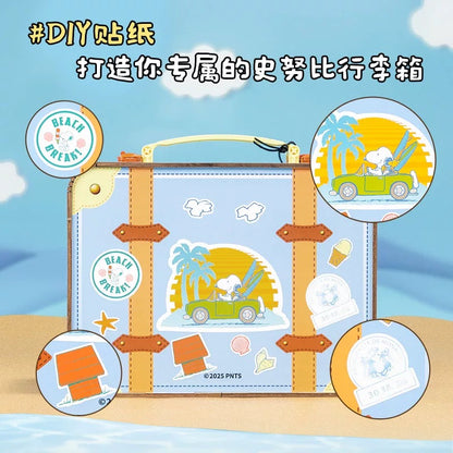 Pan Tasy x Peanut | Summer Travel Suitcase White Dog and Friends - Lovely Dog and Yellow Birds Building Blocks Toy Collections