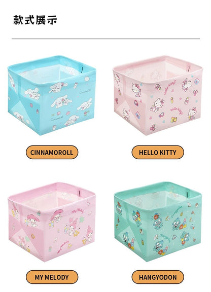 Sanrio Storage Basket | Hello Kitty My Melody Kuromi Cinnamoroll Pompompurin Pochacco Hangyodon - Set of 3 or Set of 7 Lovely Decoration