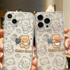 Lovely Cartoon Full Butter Bear iPhone Case 7 8 PLUS SE2 XS XR X 11 12 13 14 15 16 Pro Promax 12mini 13mini