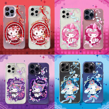 Japanese Cartoon Sanrio Sweet Angel | Hello Kitty Laser Colour Clear - iPhone Case 11 12 13 14 15 16 16e 17 17e Pro Promax