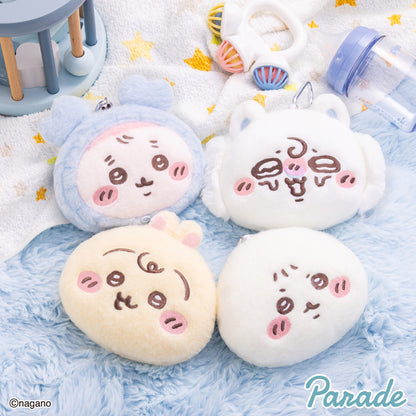 Japan ChiiKawa Baby Series | ChiiKawa Hachiware Usagi Momonga Kurimanju Rakko Shisa Crab Cute Baby Icon Plush Doll Card Holder Keychain - Kawaii items Room Decoration Doll