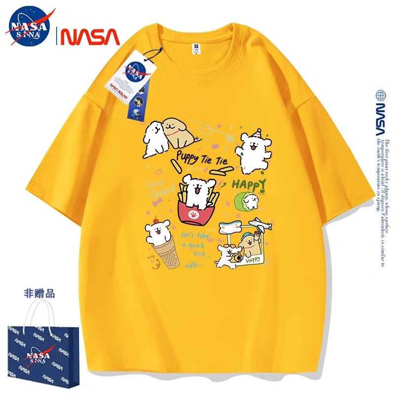 Cute Cartoon Doggie Maltese Puppy Style T-Shirt Series | Happy Puppy Tie Tie Part2 - Kawaii Fashion Items for Child & Adult