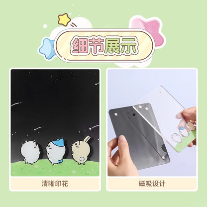 ChiiKawa X Miniso | ChiiKawa Hachiware Usagi Watching Shooting Star Acrylic Cardholder - Kawaii items Room Decoration Item