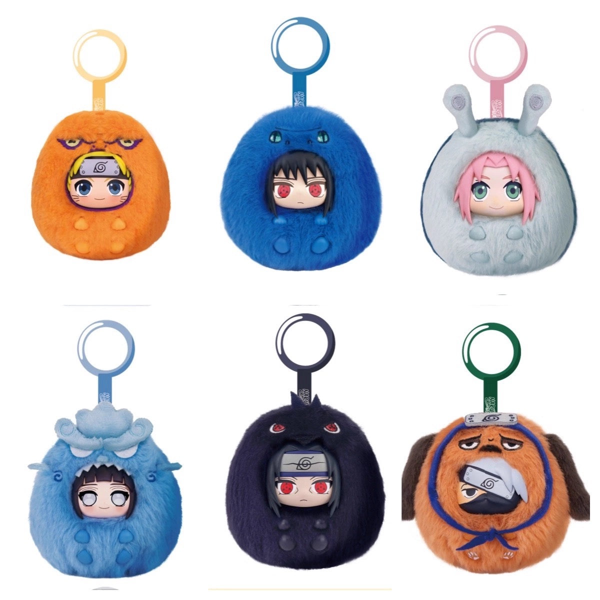 Naruto Ninja Part 1 Plush Tama Style Series Limited Edition | Naruto Shippuuden Cute Beast Naruto Sasuke Sakura Kakashi Hinata Itachi Kurama - Vinyl Face Plush Doll Figure Keychain Collectable Toys Mystery Blind Box