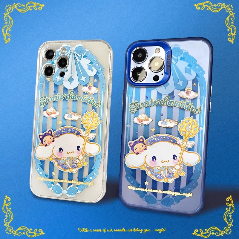 Japanese Cartoon Sanrio Magic School | Cinnamoroll Wizard Laser Colour Clear - iPhone Case 11 12 13 14 15 16 Pro Promax