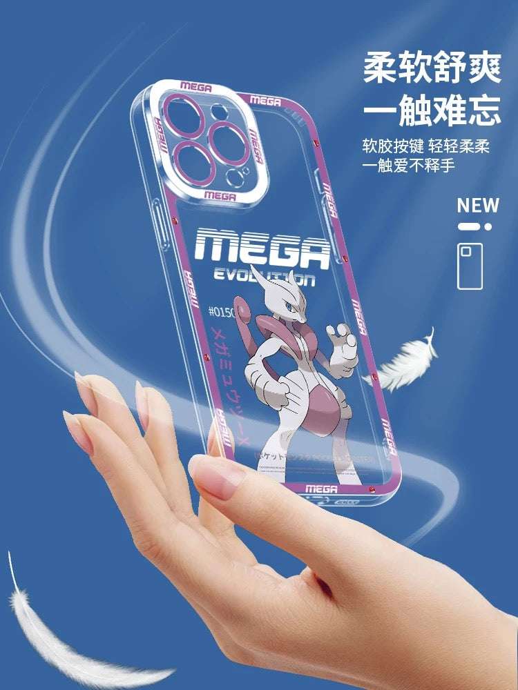 Japan Cartoon Pokemon Mega Evolution | Gardevoir - iPhone Case 6 7 8 PLUS SE2 XS XR X 11 12 13 14 15 16 16e Pro Promax 12mini 13mini