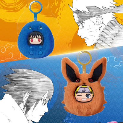 Naruto Ninja Part 1 Plush Pendant Series Limited Edition | Naruto Shippuuden Cute Beast Naruto Sasuke Sakura Kakashi Hinata Itachi Kurama - Vinyl Face Plush Doll Figure Keychain Collectable Toys Mystery Blind Box