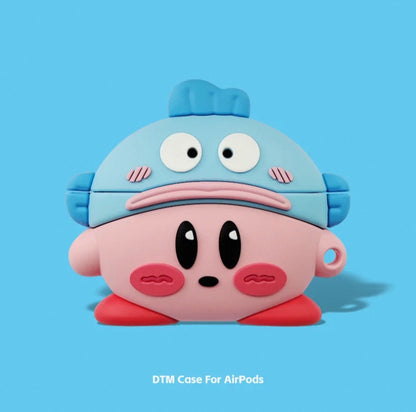 Japanese Cartoon Kirby Adventure | Cosplay Part 1 Chef Buger Shark Hangyodon Jigglypuff - AirPods AirPodsPro AirPods3 AirPods4 Case KawaiiGiftLand