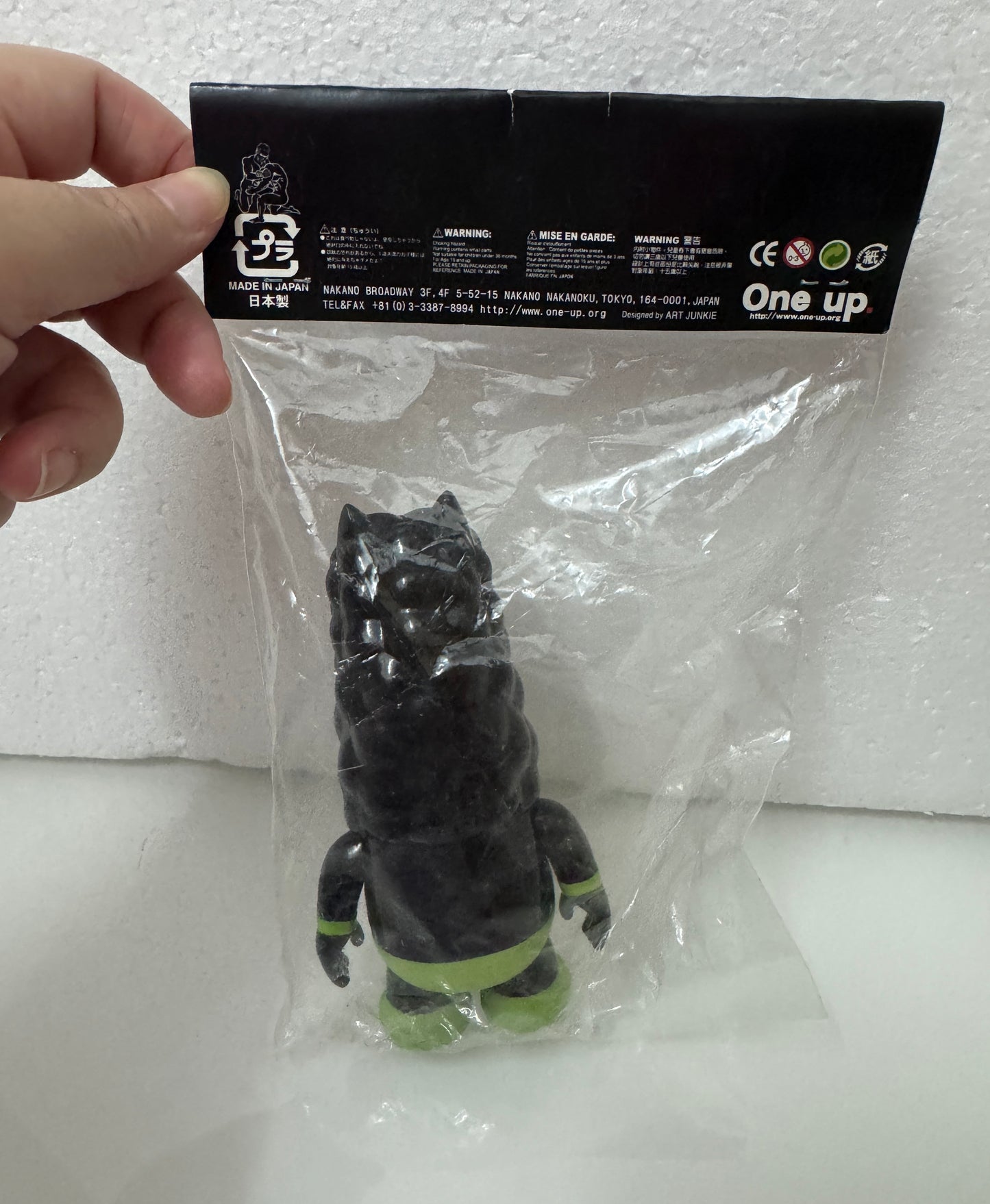 Japan Artist One Up SVWA Wrestler Art | Beast King Pacarra Alpaca Man Black Version - Sofubi Figure Soft Vinyl Rare