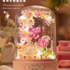 Mini Block Building with Music Box | Swan Garden - with LED Lights Valentine Wedding Gift DIY Handmade Gift