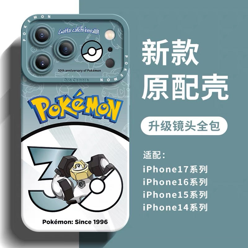 Japanese Cartoon Pokemon Silicone Case Pokemon 30 Anniversary Version Part25 | Solgaleo Lunala Marshadow Naganadel Zeraora Melmetal 6 Styles - Phone Case Samsung Galaxy S26 S25 S24 S23 FE Ultra Edge