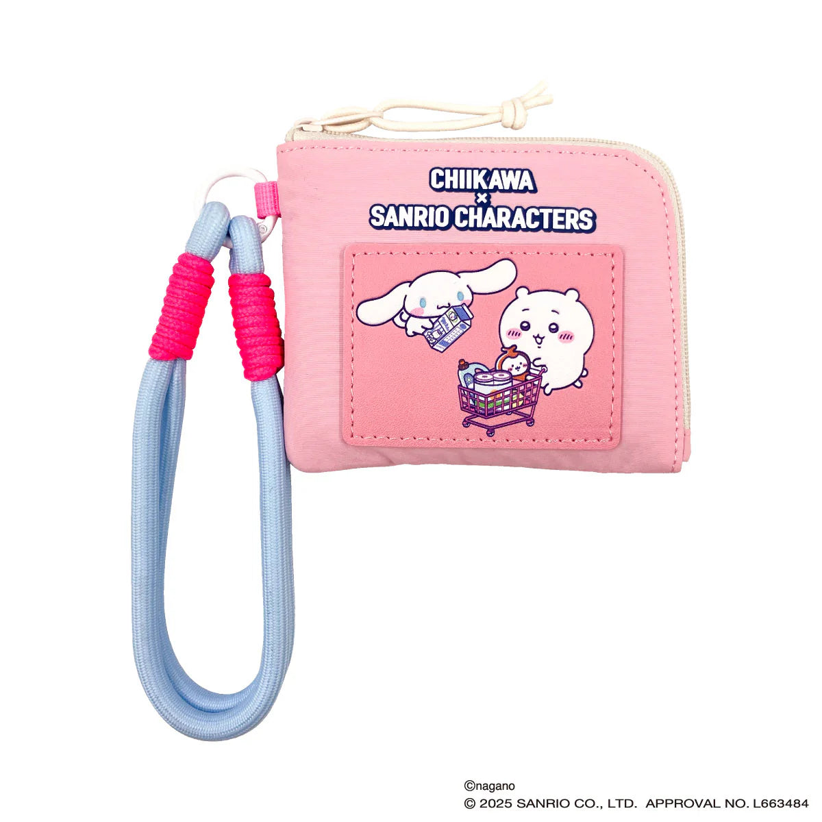 Japan ChiiKawa Kiramekko X Sanrio Series | ChiiKawa Hachiware Usagi Momonga Shisa Crab Cute Icon Compact Wallet - Kawaii items Room Decoration
