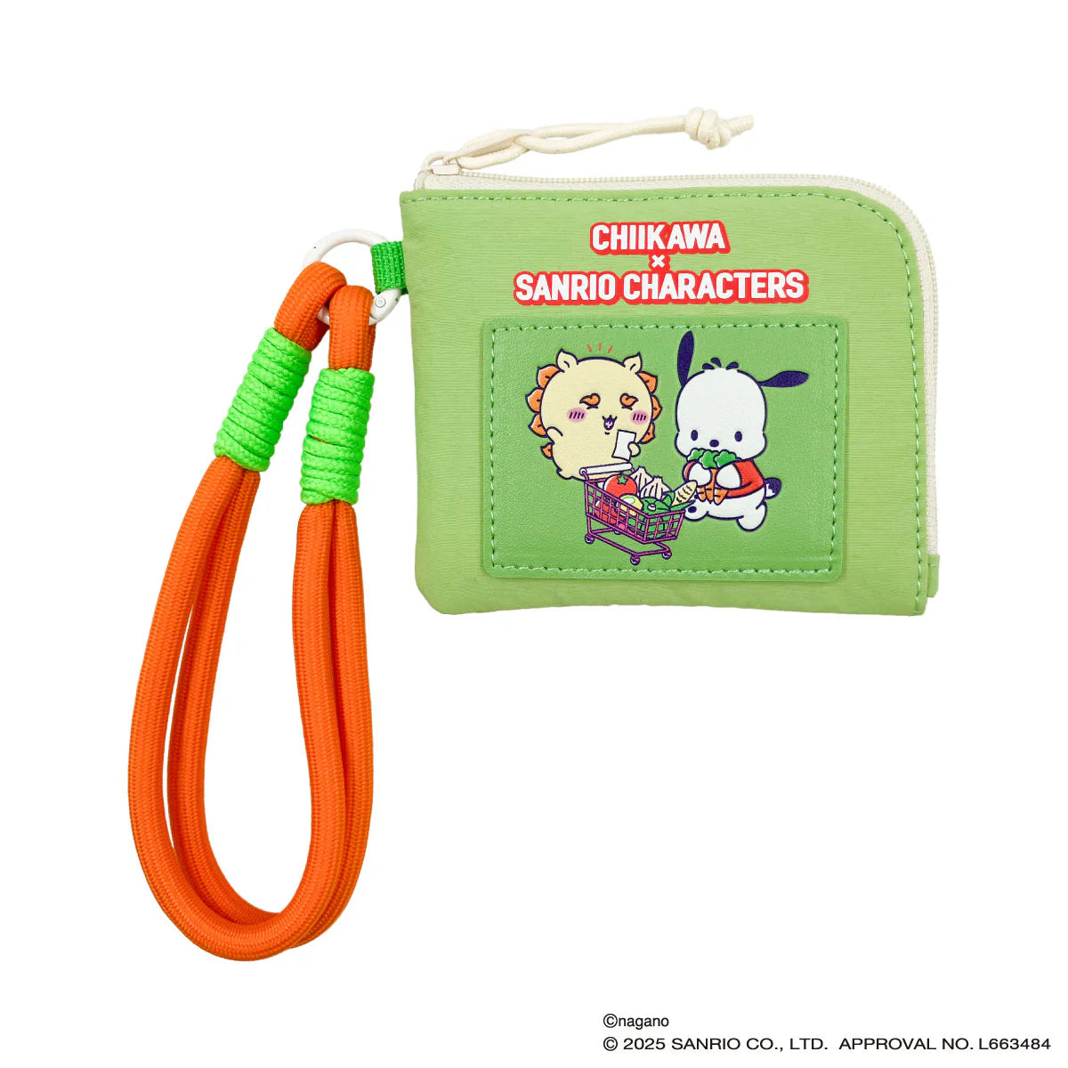 Japan ChiiKawa Kiramekko X Sanrio Series | ChiiKawa Hachiware Usagi Momonga Shisa Crab Cute Icon Compact Wallet - Kawaii items Room Decoration