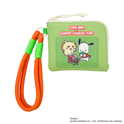 Japan ChiiKawa Kiramekko X Sanrio Series | ChiiKawa Hachiware Usagi Momonga Shisa Crab Cute Icon Compact Wallet - Kawaii items Room Decoration