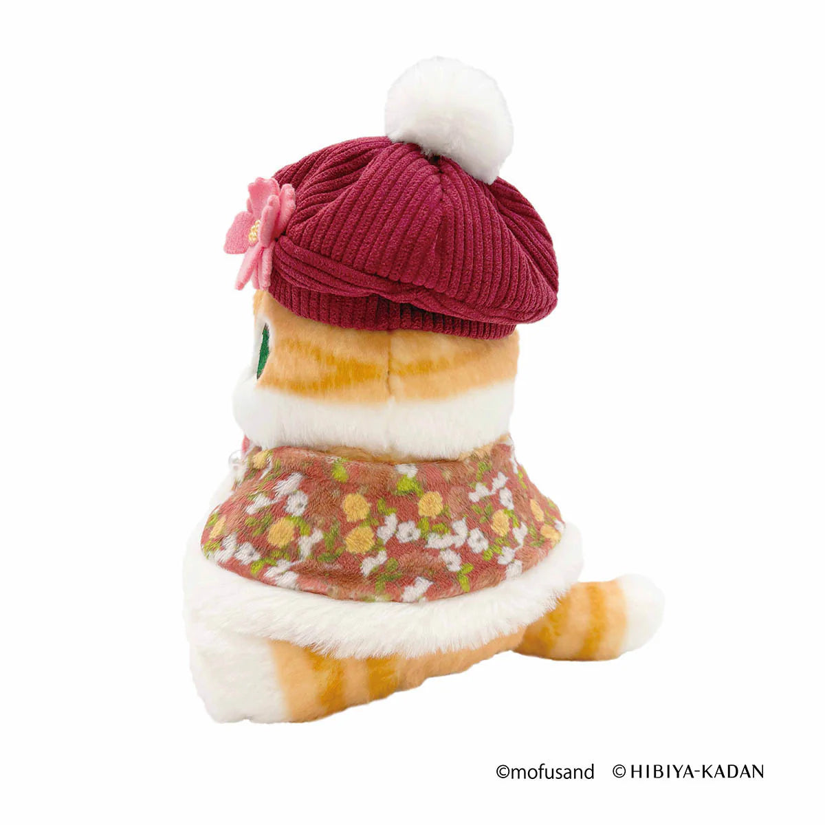Japan Mofusand X Hibiya-Kadan | Mofusand Cat Wearing Flowery Cape Plush Doll - Kawaii items Room Decoration Doll