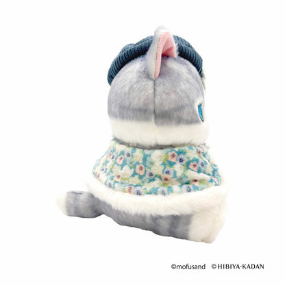 Japan Mofusand X Hibiya-Kadan | Mofusand Cat Wearing Flowery Cape Plush Doll - Kawaii items Room Decoration Doll