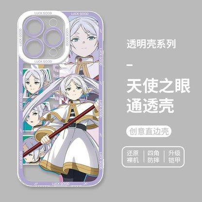 Japanese Anime FRIEREN | Full Screen Style - iPhone Case PLUS SE2 XS XR X 11 12 13 14 15 16 16e 17 17e Pro Promax 12mini 13mini