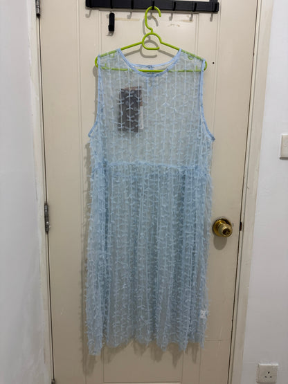 Japanese Fashion Cute Style Mori Series | Layer Blue with Ribbon Vest Dress - Kawaii Fashion Items