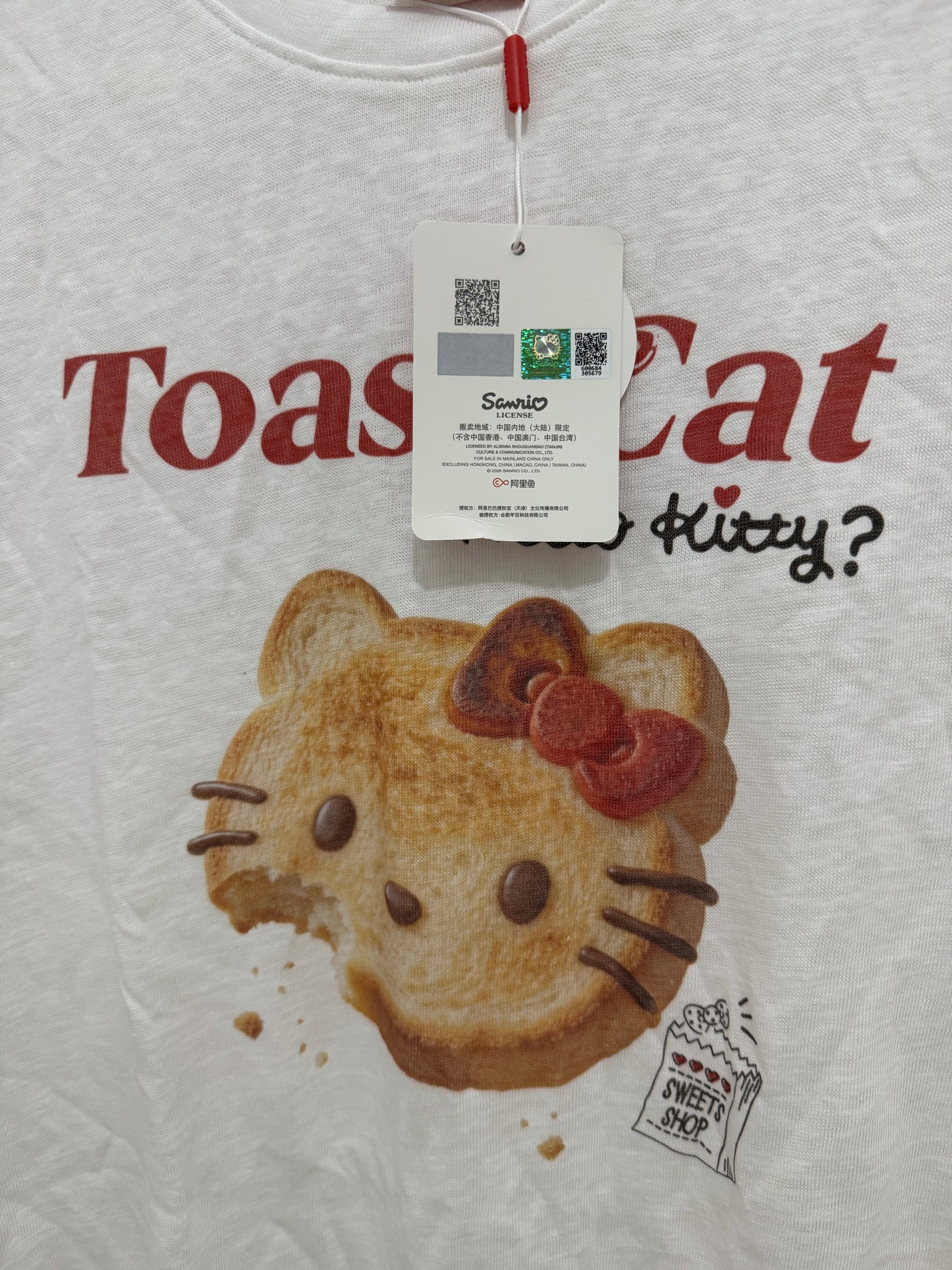 Korean Fashion Cute Cartoon Style T-Shirt Series | Toast Cat Hello Kitty - Kawaii Fashion Items