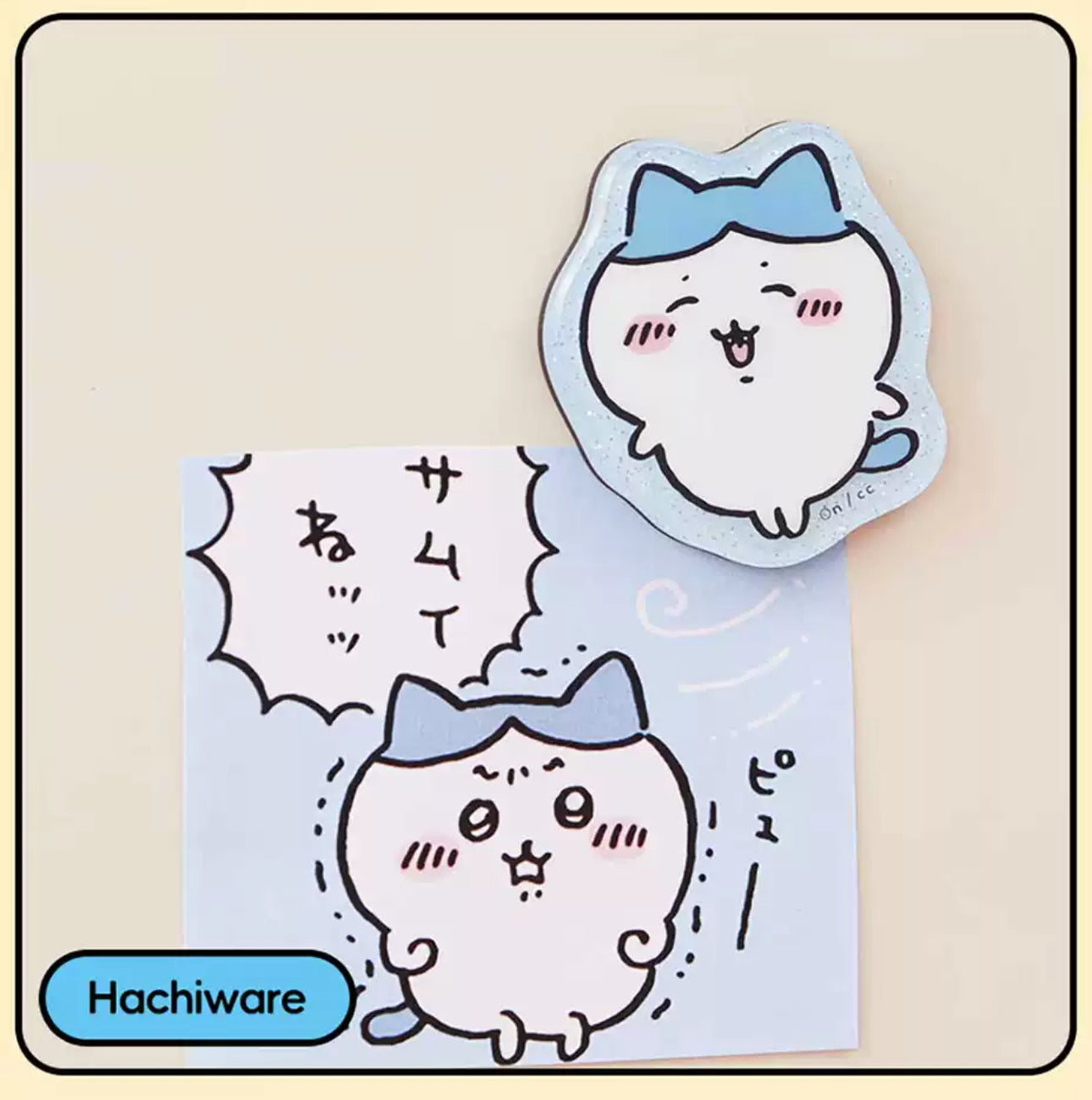 ChiiKawa X Miniso | ChiiKawa Hachiware Usagi Momonga Kurimanju Rakko Magnet with Card - Kawaii Item Cute Accessories